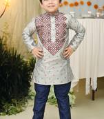 printed  kurta and pajama set for boys best for ethnic wear, casual wear, party wear