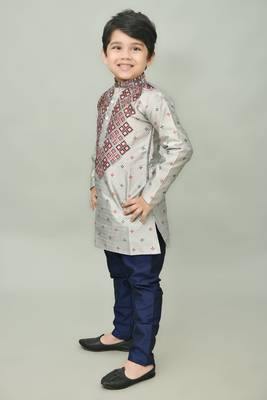 printed  kurta and pajama set for boys best for ethnic wear, casual wear, party wear 3