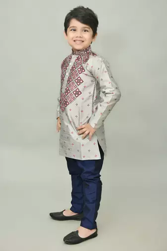 printed  kurta and pajama set for boys best for ethnic wear, casual wear, party wear