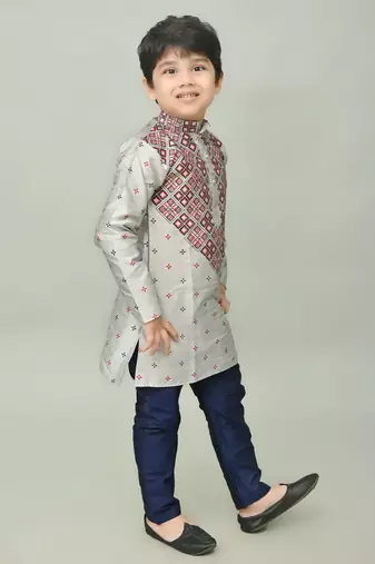 printed  kurta and pajama set for boys best for ethnic wear, casual wear, party wear