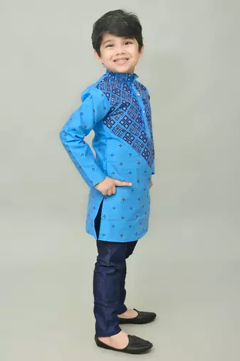 Nfc creation printed  kurta and pajama set for boys best for ethnic wear, casual wear, party wear