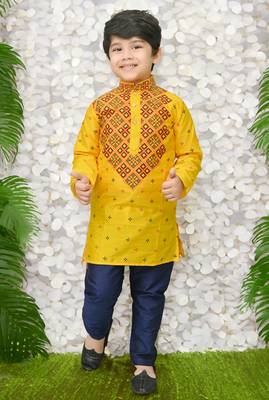 printed  kurta and pyjama set for boys best for ethnic wear, casual wear, party wear 1