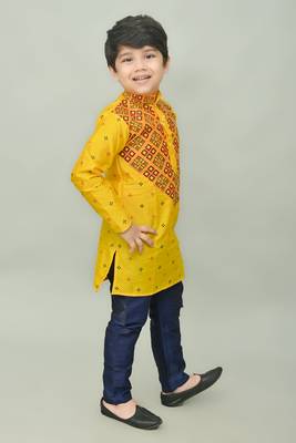 printed  kurta and pyjama set for boys best for ethnic wear, casual wear, party wear 3