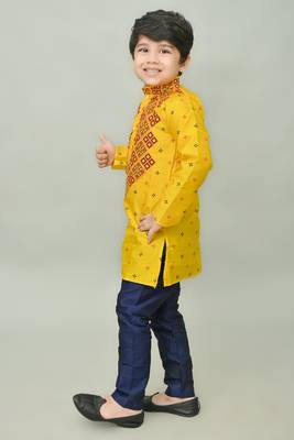 printed  kurta and pyjama set for boys best for ethnic wear, casual wear, party wear 5