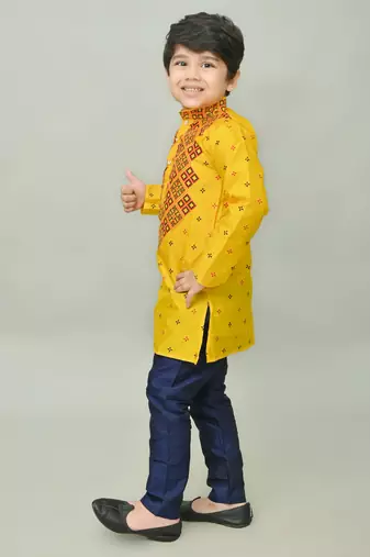 printed  kurta and pyjama set for boys best for ethnic wear, casual wear, party wear