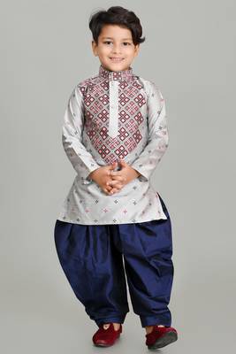 printed  kurta and patiyala set for boys is best for ethnic wear, casual wear, party wear, 1