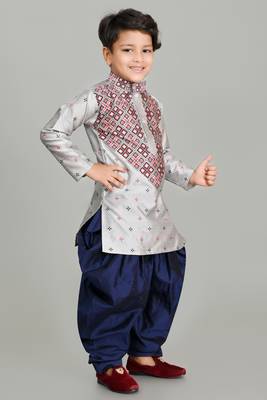 printed  kurta and patiyala set for boys is best for ethnic wear, casual wear, party wear, 3