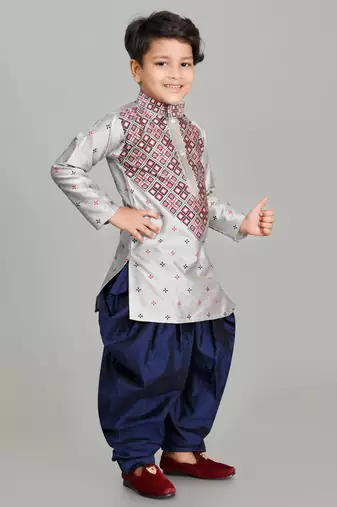 printed  kurta and patiyala set for boys is best for ethnic wear, casual wear, party wear,