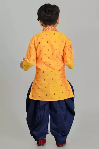 printed  kurta and patiyala set for boys is best for ethnic wear, casual wear, party wear,