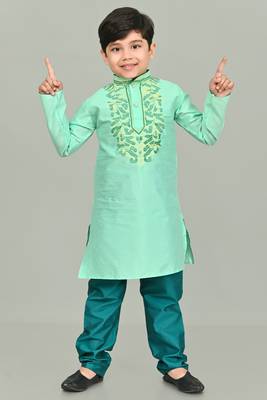 Nfc creation embroidery  kurta and pyjama set for boys best for ethnic wear, casual wear, party wear 1