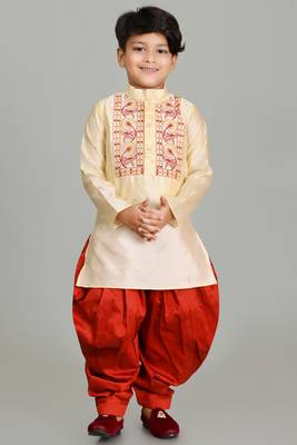 embroidery kurta and patiyala set for boys best for ethnic wear, casual wear, party wear 1