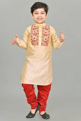 embroidery  kurta and pyjama set for boys best for ethnic wear, casual wear, party wear 1