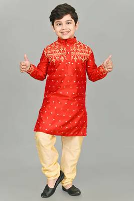Nfc creation embroidery  kurta and pyjama set for boys best for ethnic wear, casual wear, party wear 1