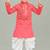 Peach kurta and patiyala set for boys