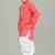 Peach kurta and patiyala set for boys