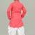 Peach kurta and patiyala set for boys