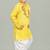 Yellow kurta and patiyala set for boys