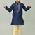 embroidery dupion silk kurta and pajama for boys. festive, party, formal, and casual wear
