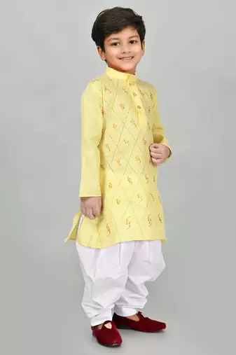 Nfc creation embroidery high quality kurta and patiyala set for boys is best for ethnic wear, casual wear, party wear,