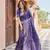 BLUE kanjivaram silk blend zari WOVEN FLORAL DESIGN CASUAL WEAR WOMEN SILK SAREE WITH BLOUSE
