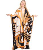 JSDC Butterfly Printed Soft Silk Long Party Wear Premium Kaftan