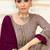 Light brown color embroidered faux georgette semi stitched sharara suit
