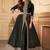 Black color georgette embroidered semi stitched salwar kameez