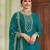 Teal Embroidered Mehndi Trendy Salwar Suit