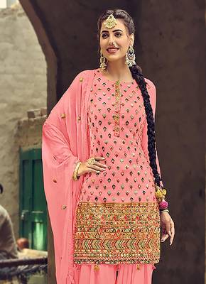 Baby Pink Color Embroidery  Work Trendy Salwar Kameez 2
