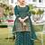 Teal Georgette Embroidery Work Salwar Suit