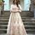 Off white net embroidered partywear anarkali salwar suit
