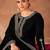 Black Embroidered Viscose Velvet Salwar Suit