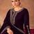 Dark Purple Embroidered Viscose Velvet Salwar Suit