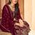 Maroon Embroidered Heavy Georgette Semi Stitched Designer Salwar Kameez