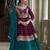 Wine & Dark Teal Color Ceremonial Anarkali Suit