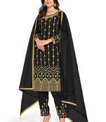 Black Colour Heavy Embroidered Salwaar Kameez With Real Mirror Work