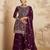 Ethnic Zari Work Purple Colour Sharara Suit For Wedding Season