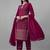 Magenta Colour Wedding Style Designer Embroidery Work Salwaar Kameez