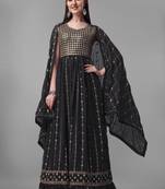 Black Colour Wedding Style Designer Embroidery Work Salwaar Kameez