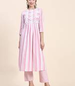 Pink Colour Ethnic Readymade Top Bottom Set For Festive Ethnic Looks