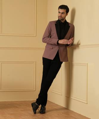 Dark mauve blazer set 1