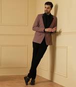 Dark mauve blazer set