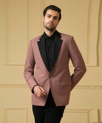 Dark mauve blazer set 5