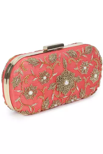 Coralicious flower clutch