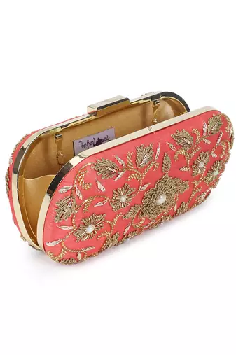 Coralicious flower clutch