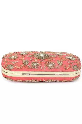 Coralicious flower clutch