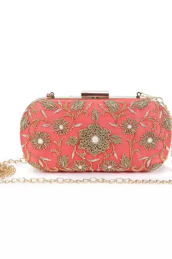 Coralicious flower clutch