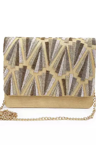 All shades of gold clutch
