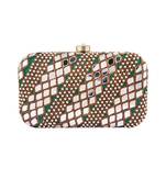 Green mirrorwork clutch