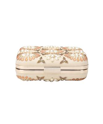 Cream symmetry clutch 3